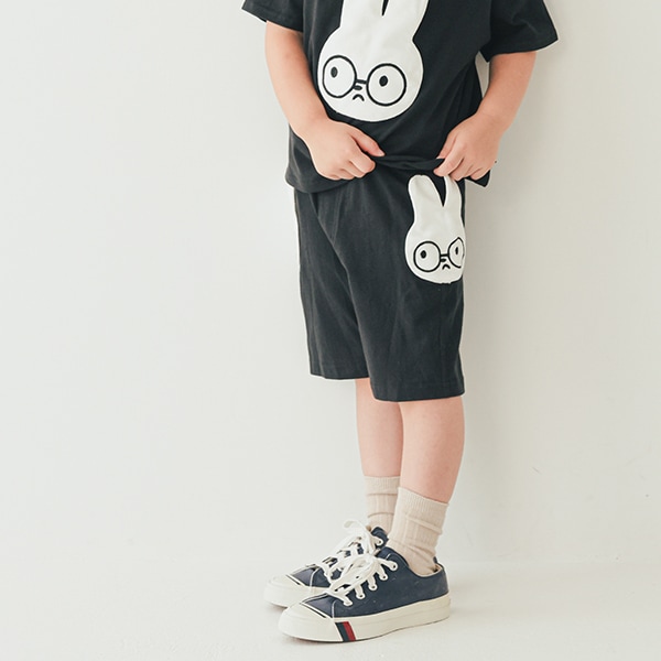 【25SS】うさぎハーフパンツ / ブラック
