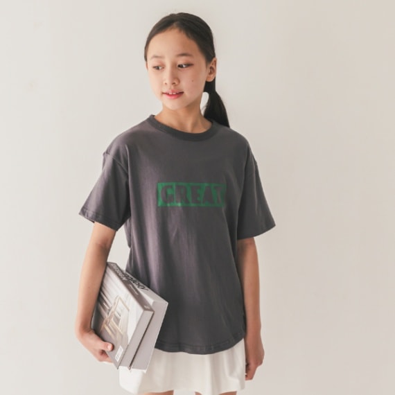 【25SS】GREAT　Tシャツ / チャコールグレー
