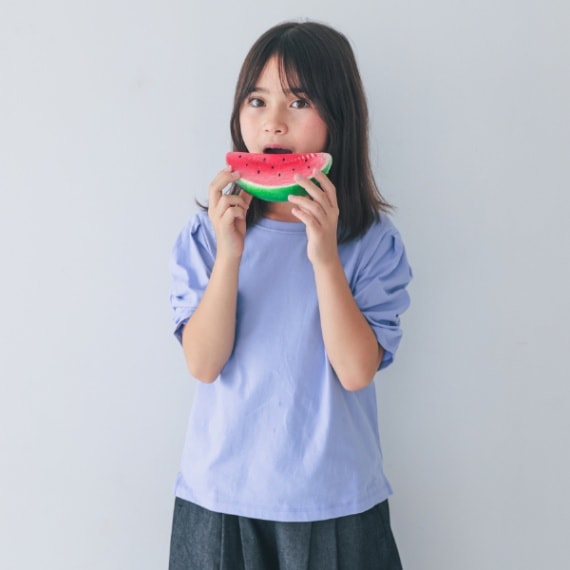 【25SS】ギャザーパフTシャツ / サックス