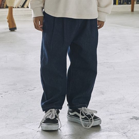 【25FW】デニム2タックイージーパンツ / ネイビー