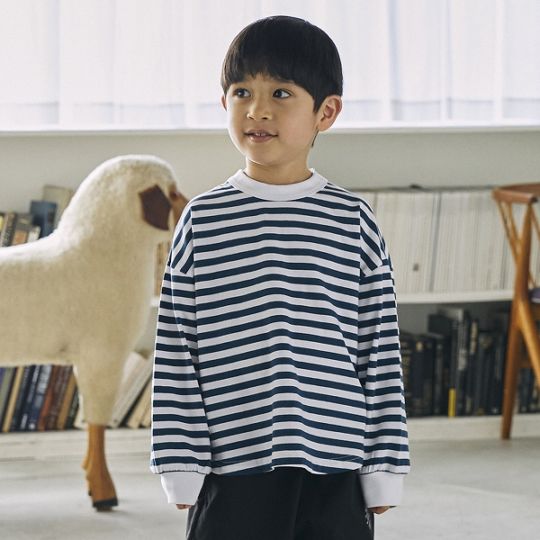 【25FW】ボーダー L/S Tシャツ / ブラック