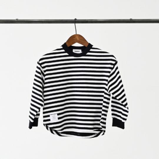 【25FW】ボーダー L/S Tシャツ / ブラック
