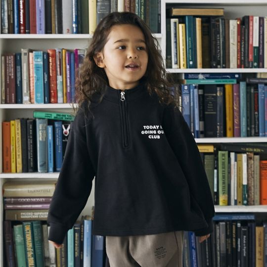 【25FW】ハーフジップトレーナー / 杢グレー