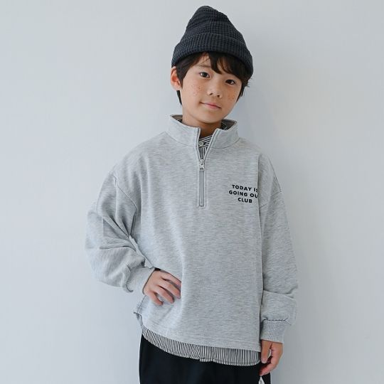【25FW】ハーフジップトレーナー / アッシュグレー