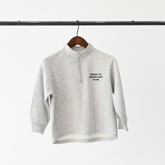 【25FW】ハーフジップトレーナー / 杢グレー