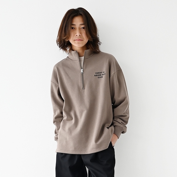 【25FW】ハーフジップトレーナー / アッシュグレー