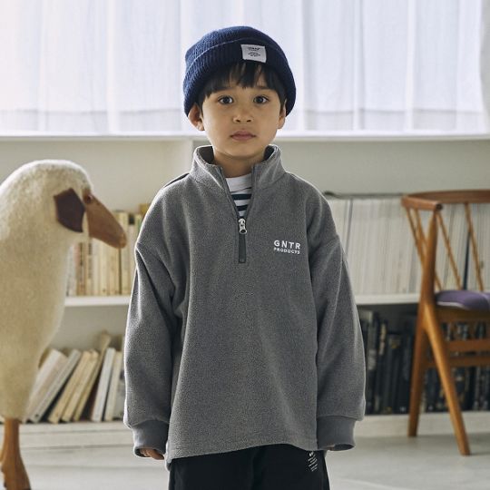 【25FW】フリースハーフジッププルオーバー / キャメル