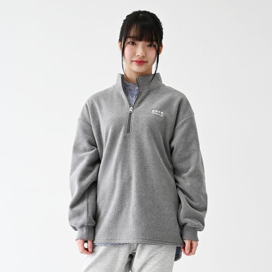 【25FW】フリースハーフジッププルオーバー / ブラック