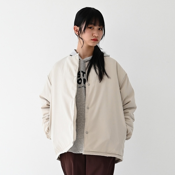 【25FW】ノーカラージャケット / サンド