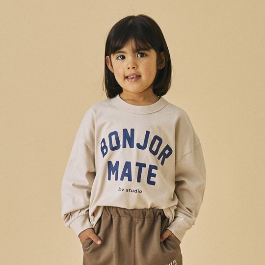 【25FW】BONJOURMATE L/S Tシャツ / サンド