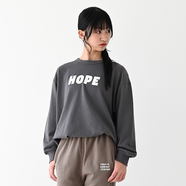 【25FW】HOPE トレーナー / チャコールグレー