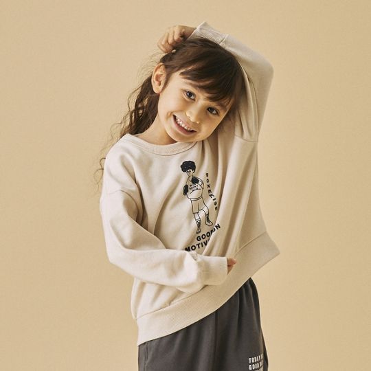 【25FW】BOXERCIZE ビッグトレーナー / チャコールグレー