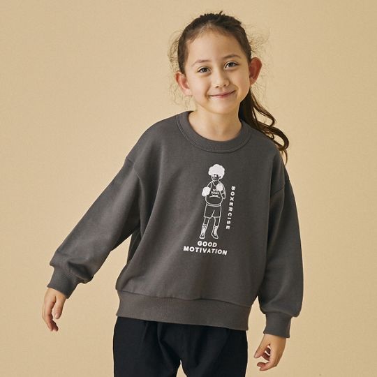 【25FW】BOXERCIZE ビッグトレーナー / チャコールグレー