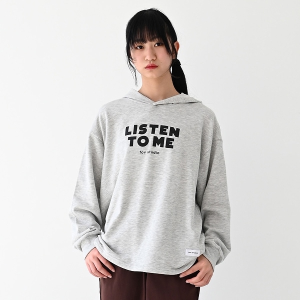 【25FW】LISTEN TO ME パーカー / アッシュグレー