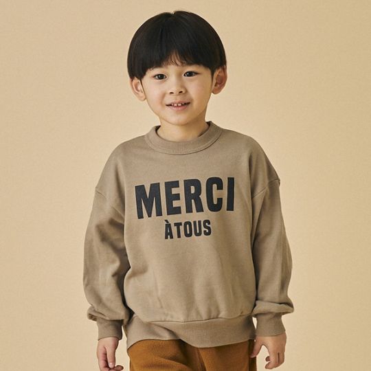 【25FW】MERCI ビッグトレーナー / グレージュ