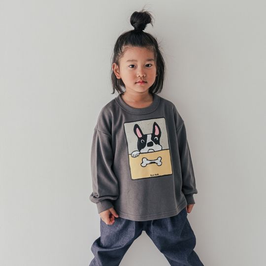 【25FW】F/B DOG トレーナー / アッシュグレー