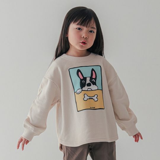 【25FW】F/B DOG トレーナー / チャコールグレー