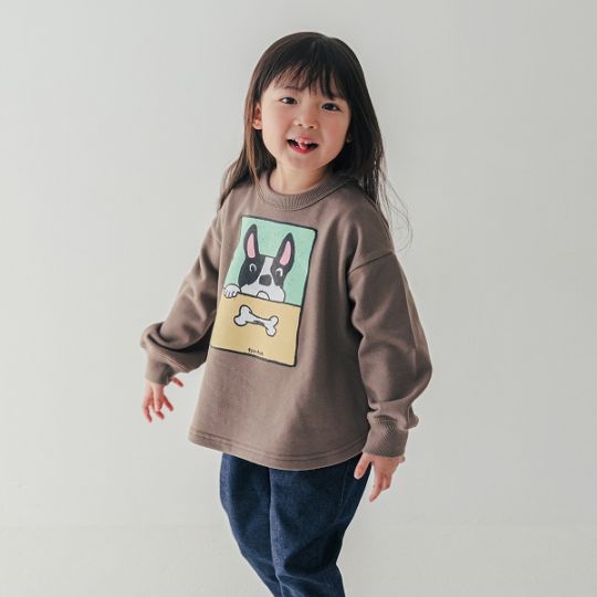 【25FW】F/B DOG トレーナー / チャコールグレー