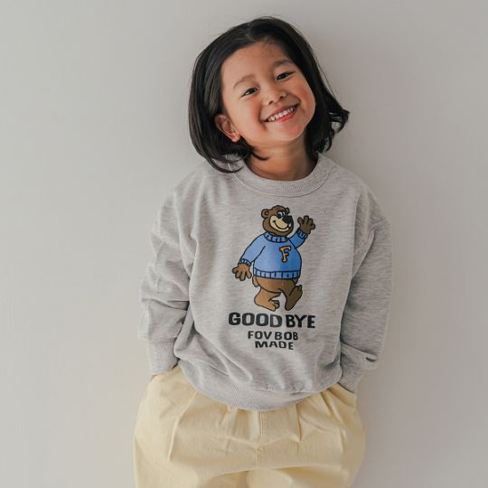 【25FW】F/B BEAR ビッグトレーナー / チャコールグレー