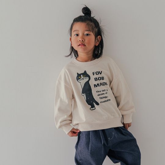 【25FW】F/B CAT ビッグトレーナー / アッシュグレー