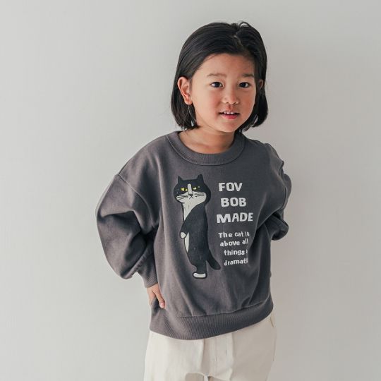 【25FW】F/B CAT ビッグトレーナー / アッシュグレー