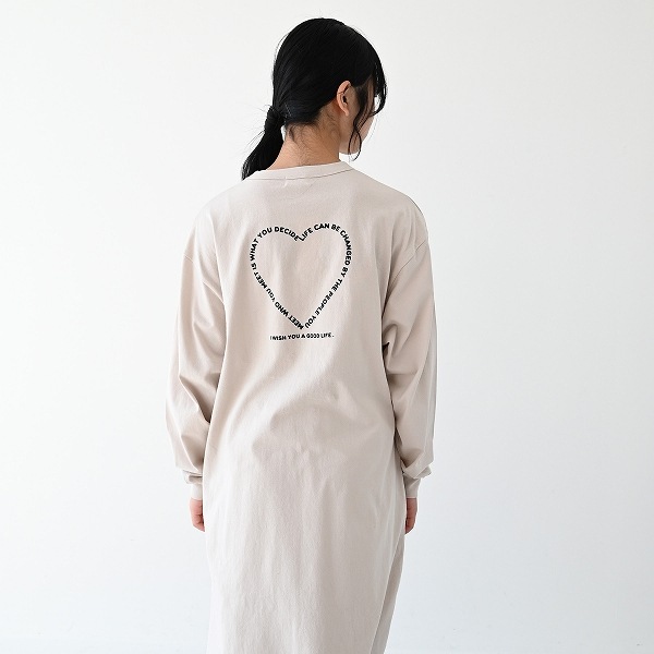 【25FW】HEART ワンピース / チャコールグレー