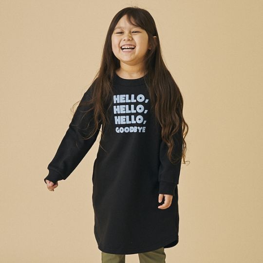 【25FW】HELLO スウェットワンピース / ブラック