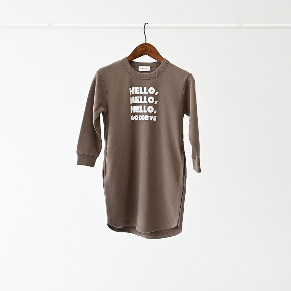 【25FW】HELLO スウェットワンピース / チャコールグレー