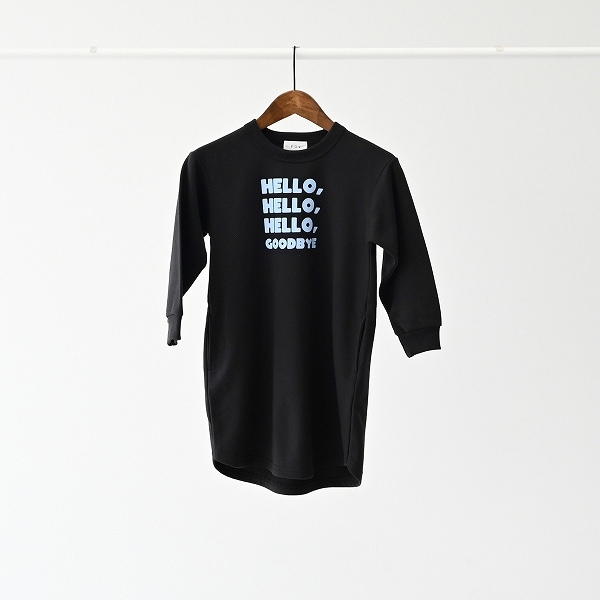【25FW】HELLO スウェットワンピース / チャコールグレー