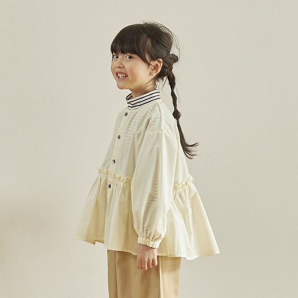 【25FW】フレアブラウス / ブルー