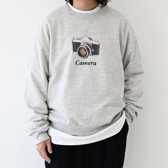 【25FW】camera トレーナー / ブラック