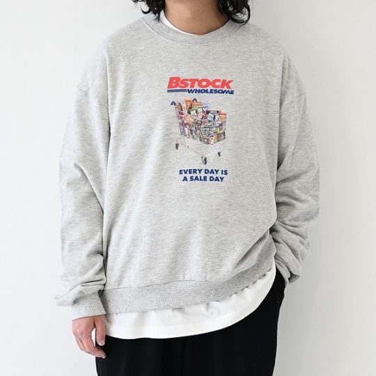 【25FW】WHOLESOME トレーナー / 杢グレー