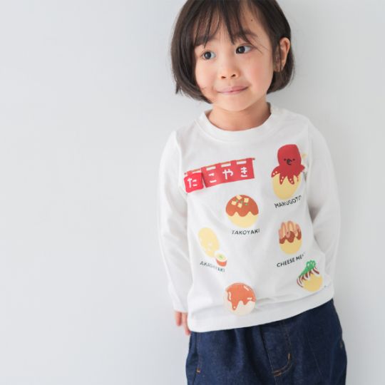 【25FW】たこ焼き ロングＴシャツ / ブルー