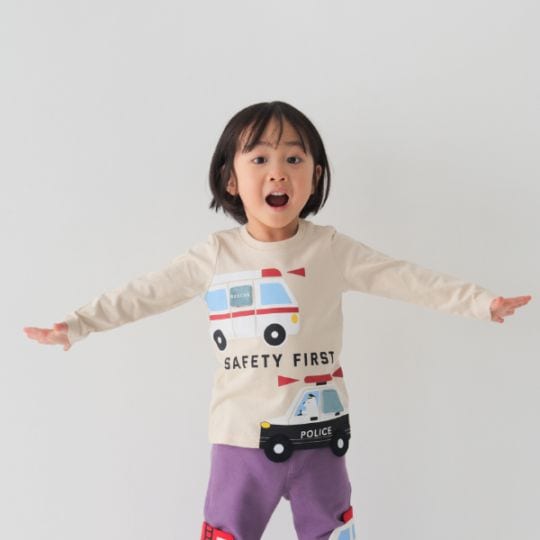 【25FW】働く車 ロングＴシャツ / イエロー