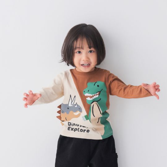 【25FW】恐竜 ロングＴシャツ / アイボリー