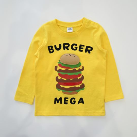 【25FW】メガバーガー ロングＴシャツ / イエロー