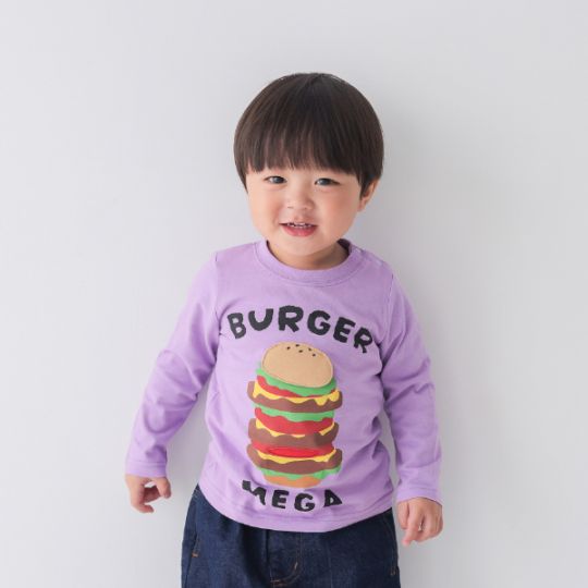 【25FW】メガバーガー ロングＴシャツ / ラベンダー