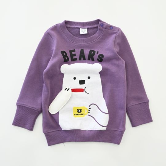 【25FW】しろくまの歯磨き トレーナー / ブルー