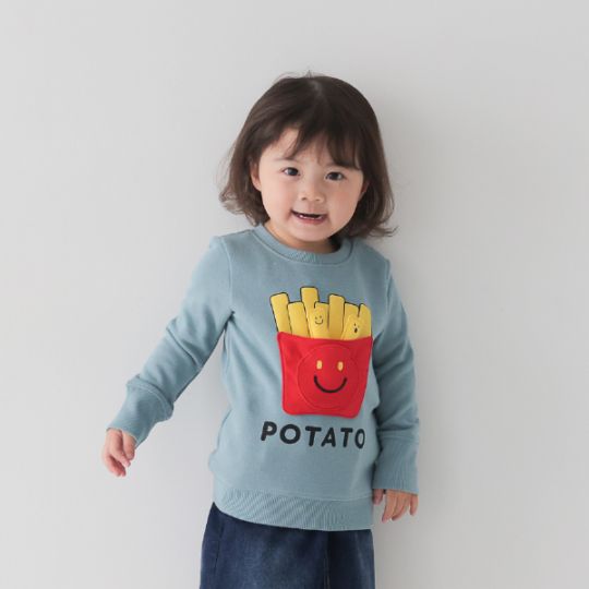 【25FW】スマイルポテト　トレーナー / オフホワイト