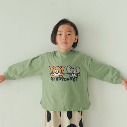 【25FW】キャットとマウス ロングＴシャツ / オフホワイト