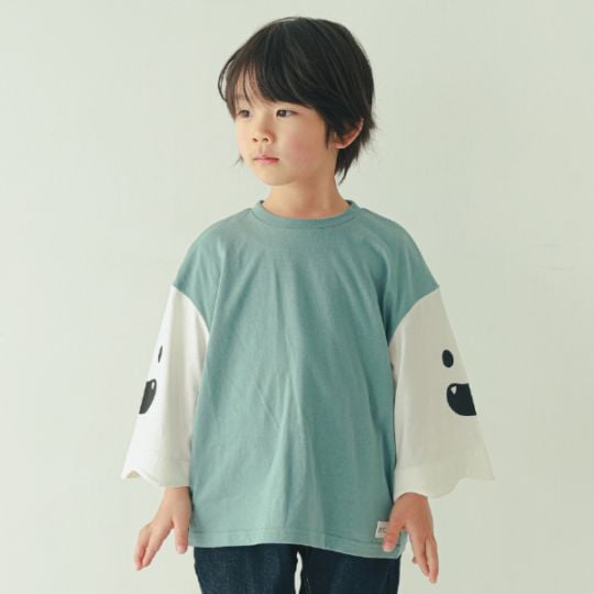 【25FW】おばけ袖 ロングＴシャツ / ブルー