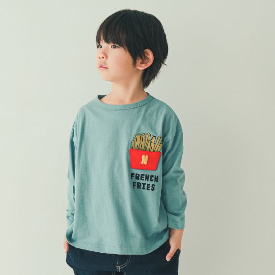 【25FW】ポテトポケット ロングＴシャツ / ピンク
