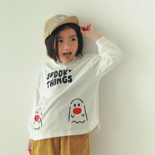 【25FW】おばけポケット ロングＴシャツ / オフホワイト