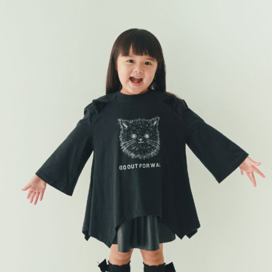 【25FW】ねこ ロングＴシャツ / カメオブラウン