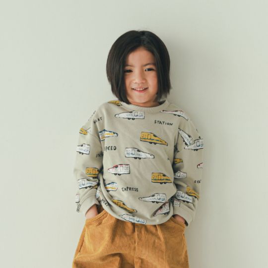 【25FW】新幹線柄 トレーナー / グレー