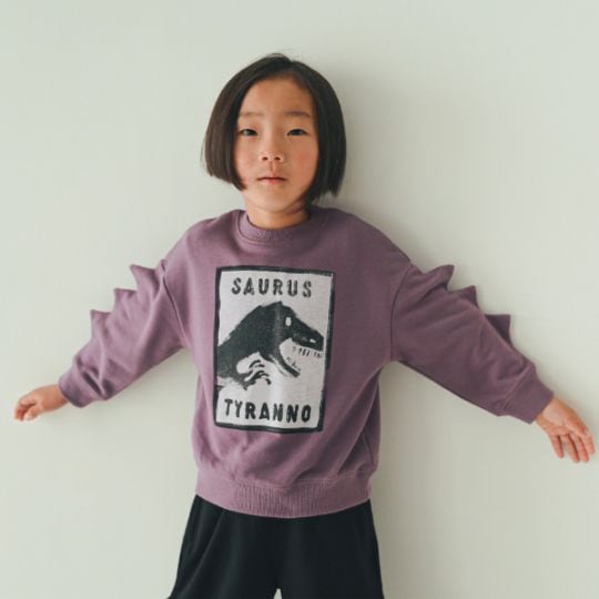 【25FW】恐竜トゲトゲ トレーナー / ブラック