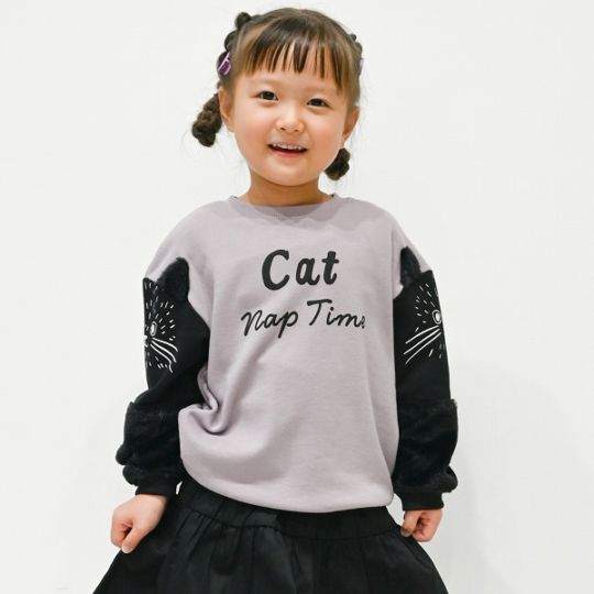 【25FW】猫袖 トレーナー / ブラック