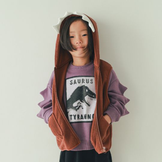 【25FW】恐竜 フリースベスト / ブラウン