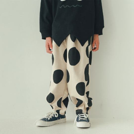 【25FW】ドット ロングパンツ / ブラック