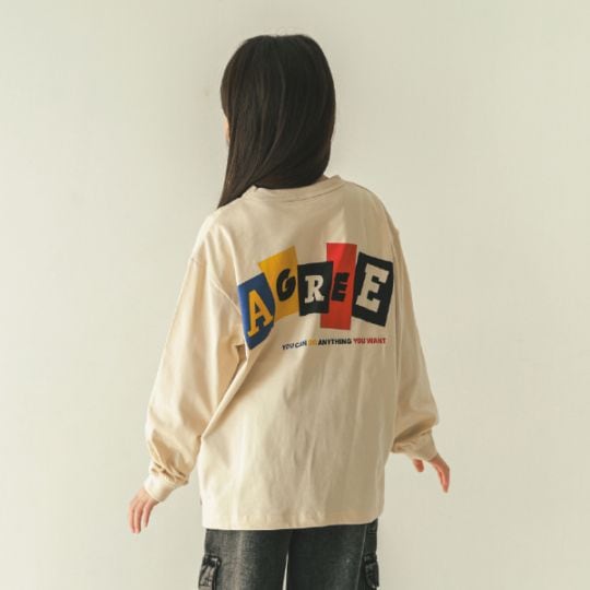 【25FW】AGREE ロングＴシャツ / サンド